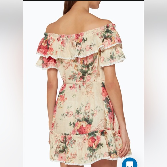Zimmermann Laelia Frill Tier Short Dress Meadow Floral size 0 - Picture 11 of 14